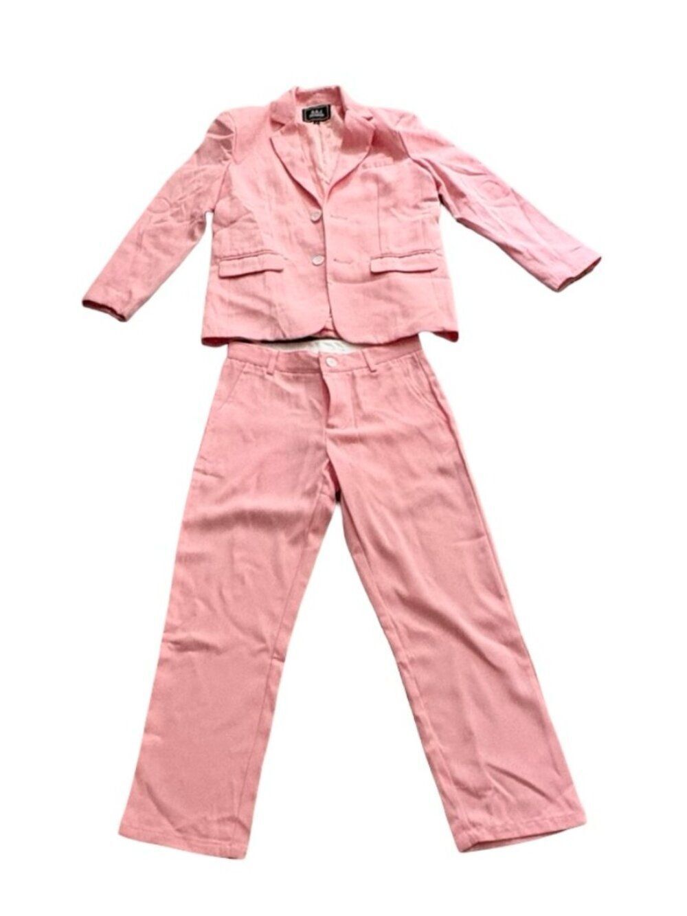 Girls Pink Two-Piece Blazer & Pant Matching Set - Unbranded